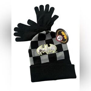 Batman DC Comics 2Pcs  Hat and Gloves Set Kids One Size Fits Most Brand New